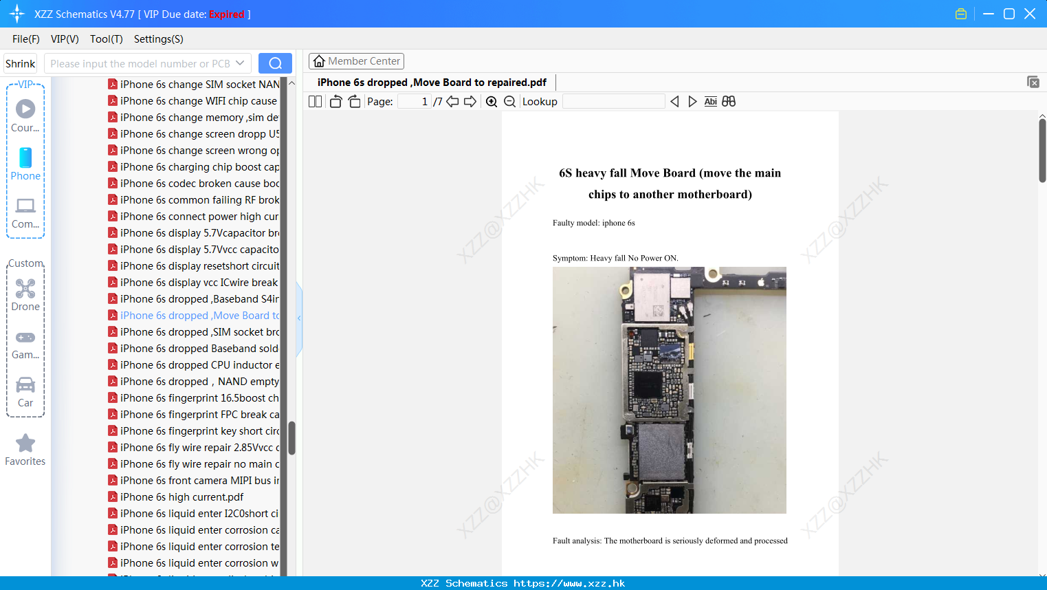 IPhone 6s Dropped ,Move Board To Repaired
